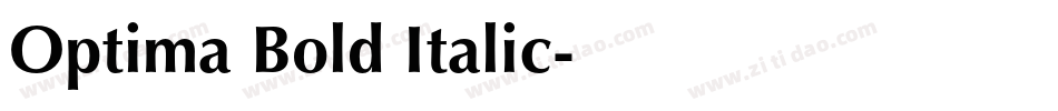 Optima Bold Italic字体转换